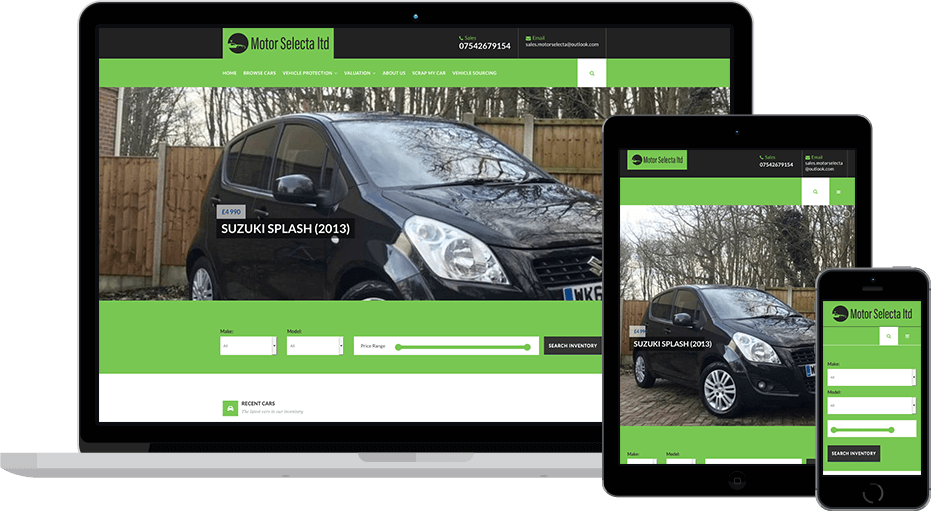 web design Ashford Kent Motor Selecta